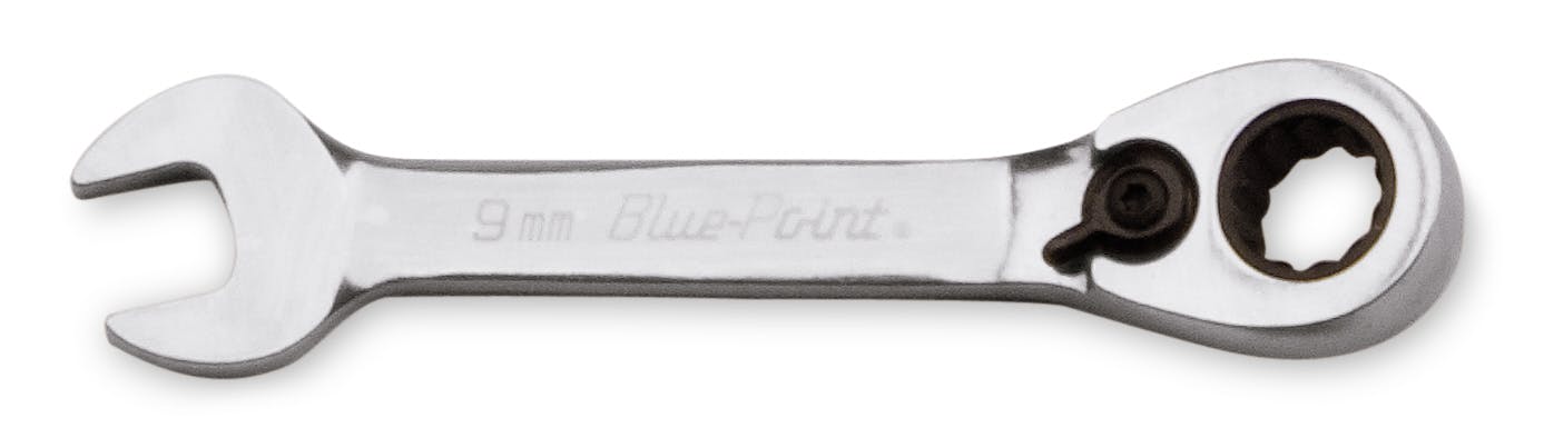9 mm 12-Point Metric 15° Offset Short Ratcheting Combination Wrench (Blue-Point®) | BOERMS9 9 mm 12-Point Metric 15° Offset Short Ratcheting Combination Wrench (Blue-Point®) | BOERMS9